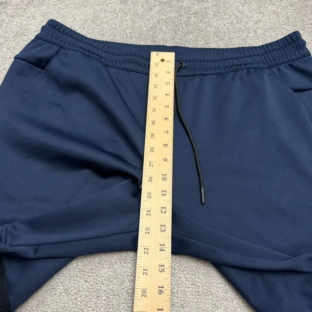 Xersion Quick-Dri Tech Fleece Sweat Shorts Mens XXL Navy Blue Zip Pocket Active